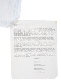 [CIVIL RIGHTS]. WILLIAMS, Hosea L. (1926-2000). Typed letter signed ("Hosea") to Lerone Bennett, Jr. (1928-2018) with fundraising appeal from the "National Defense Fund to Free Reverend Hosea L. Williams." Atlanta, Georgia, 1975.