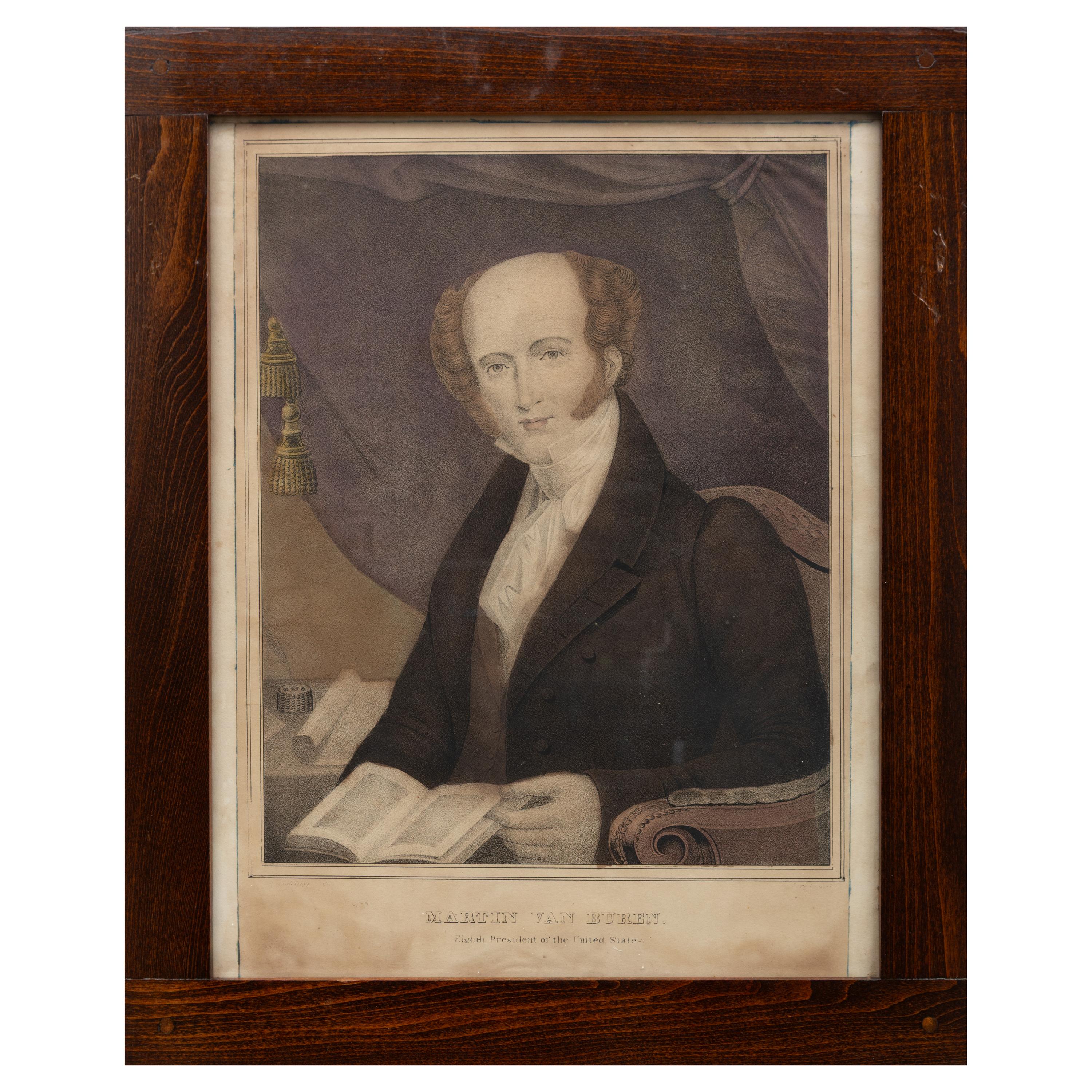 Eleven Framed Hand-Colored Lithographs of American Presidents