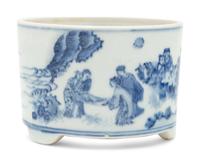 A Blue and White Porcelain Incense Burner