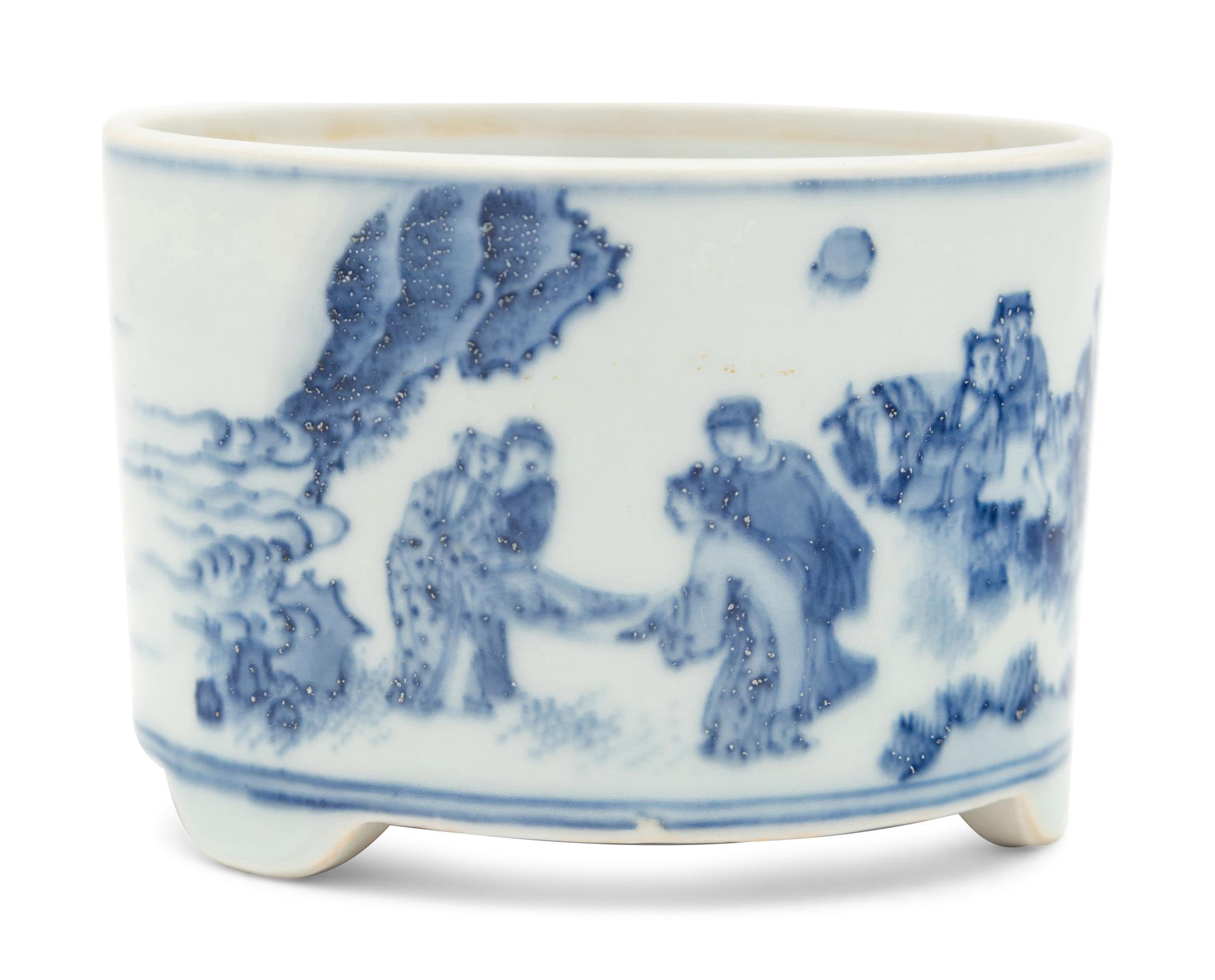 A Blue and White Porcelain Incense Burner