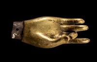 A Chinese Gilt Bronze Hand of Buddha