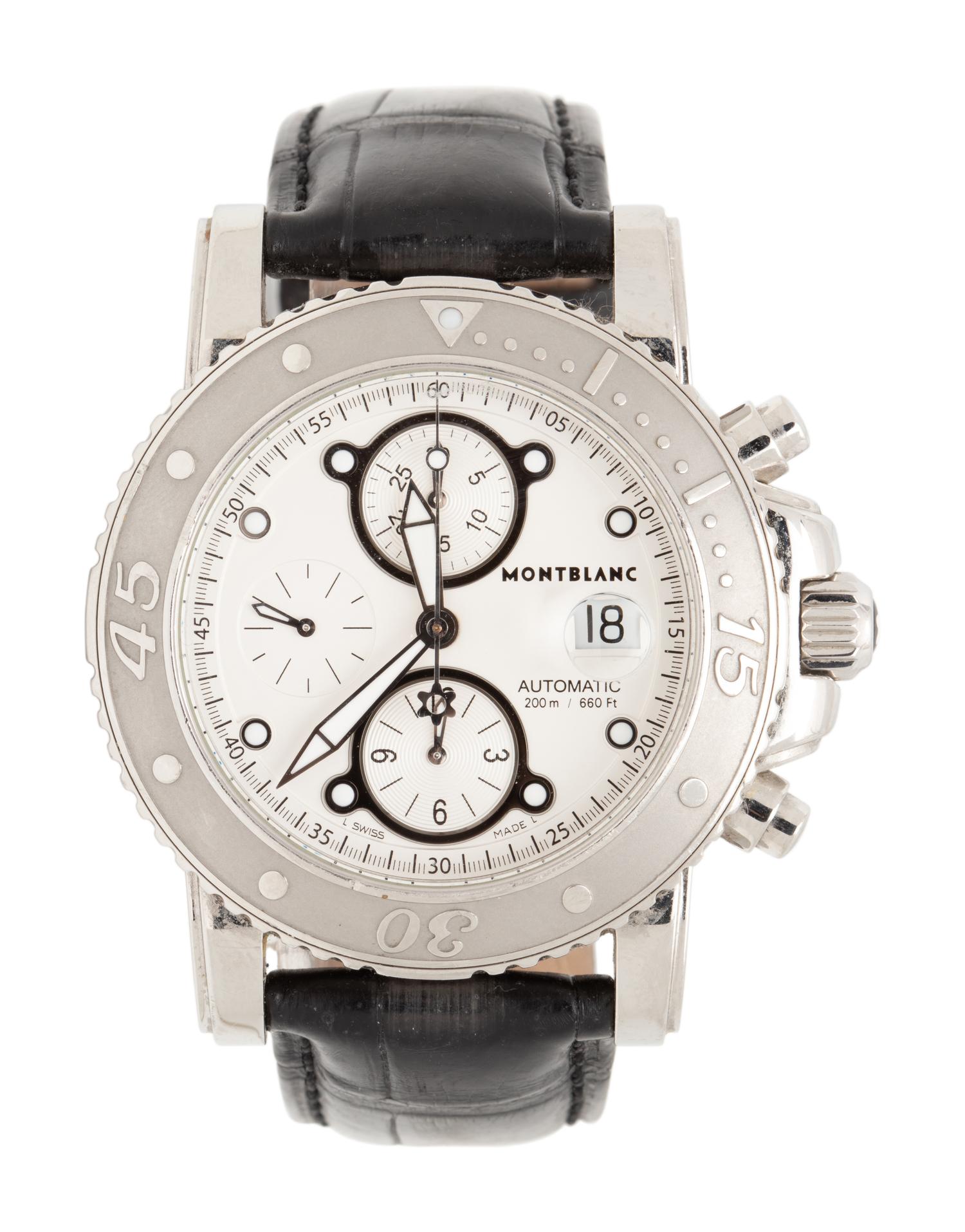 MONTBLANC, REF. 7179 STAINLESS STEEL CHRONOGRAPH WRISTWATCH