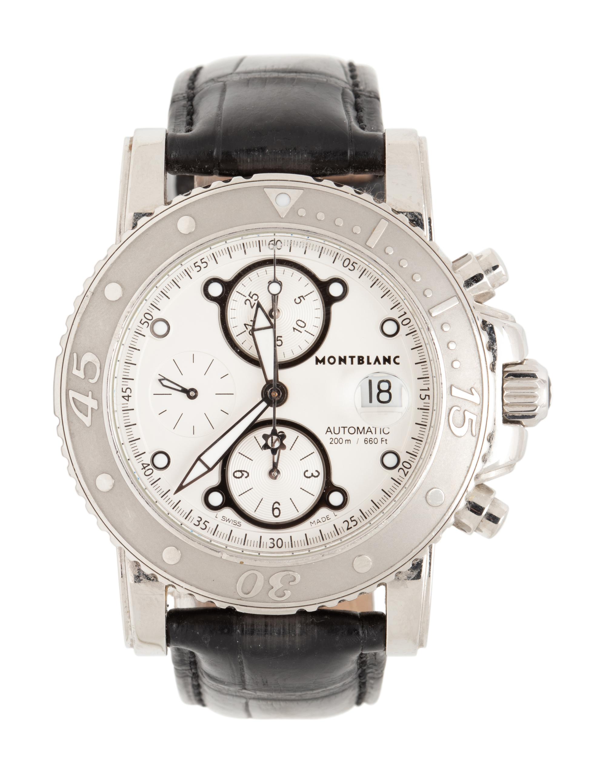 MONTBLANC, REF. 7179 STAINLESS STEEL CHRONOGRAPH WRISTWATCH