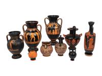 A Group of Nine Greek Style Vessels