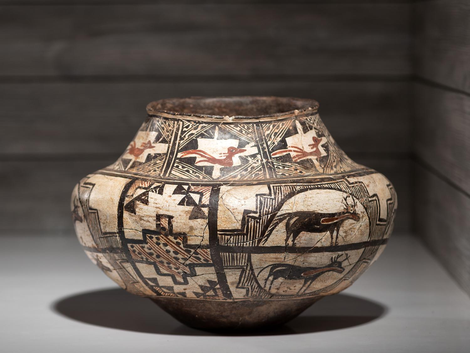 Zuni Polychrome Pottery Jar