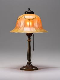 Desk Lamp with Pulled Feather Shade