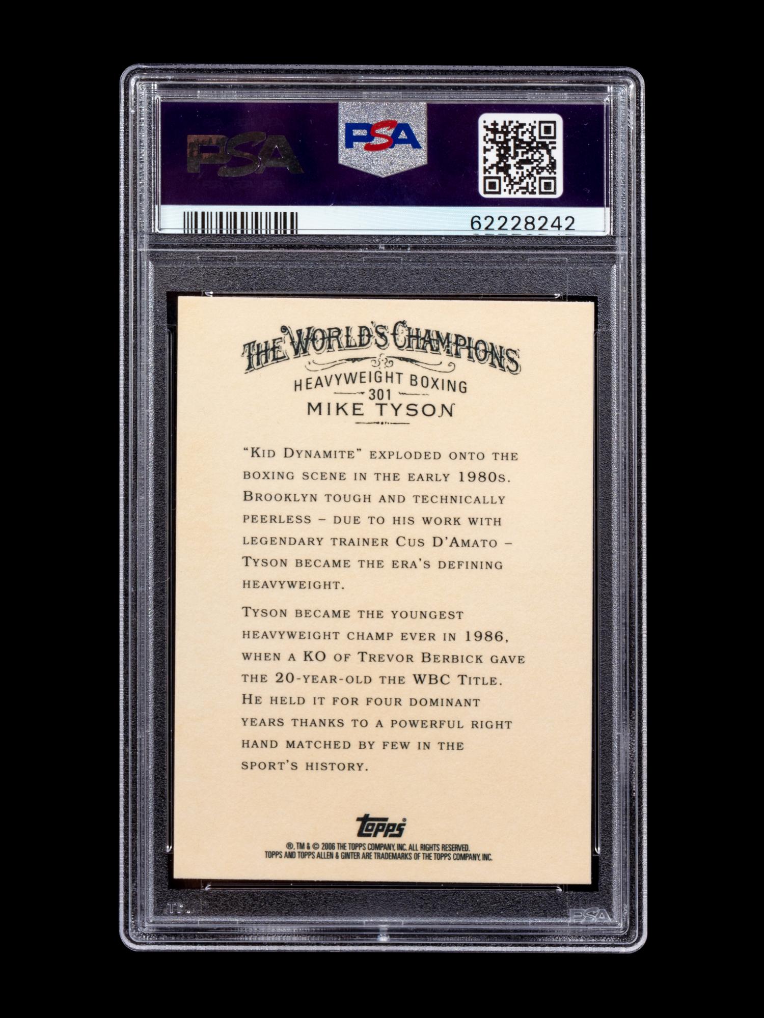 A 2006 Topps Allen & Ginter Mike Tyson Card No. 301 (PSA 10 GEM MINT)