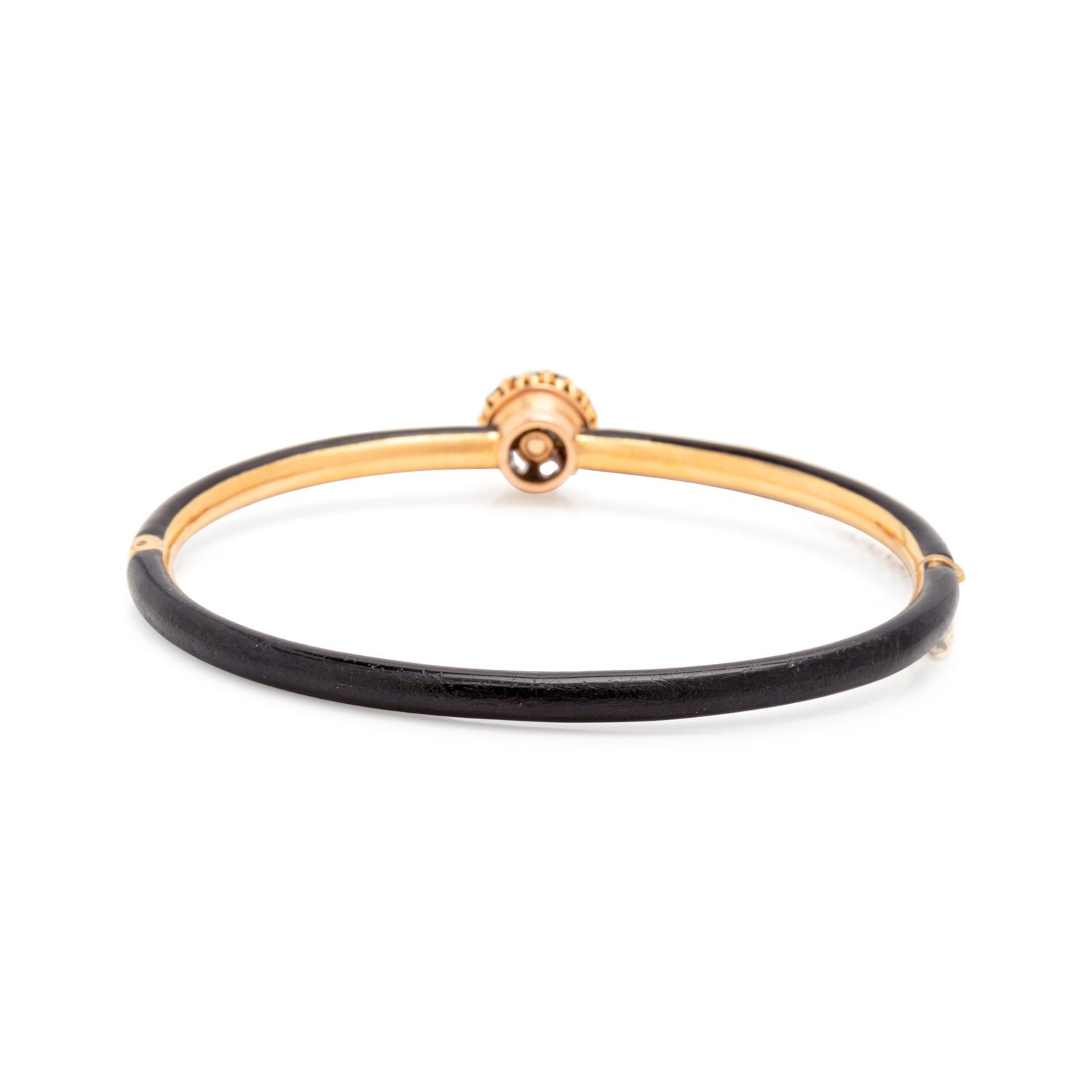 ENAMEL AND DIAMOND BANGLE BRACELET