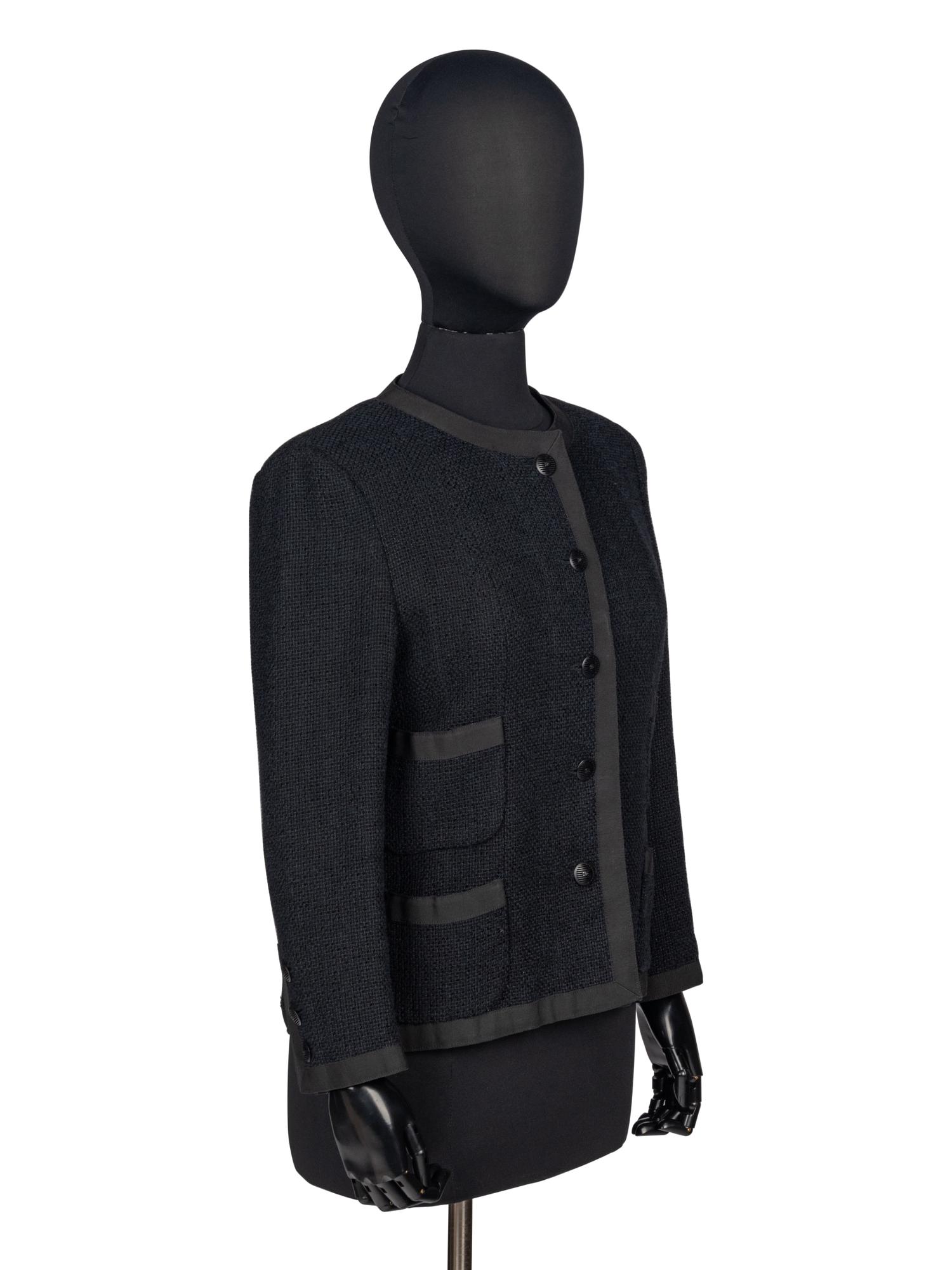 CHANEL BLACK TWEED JACKET