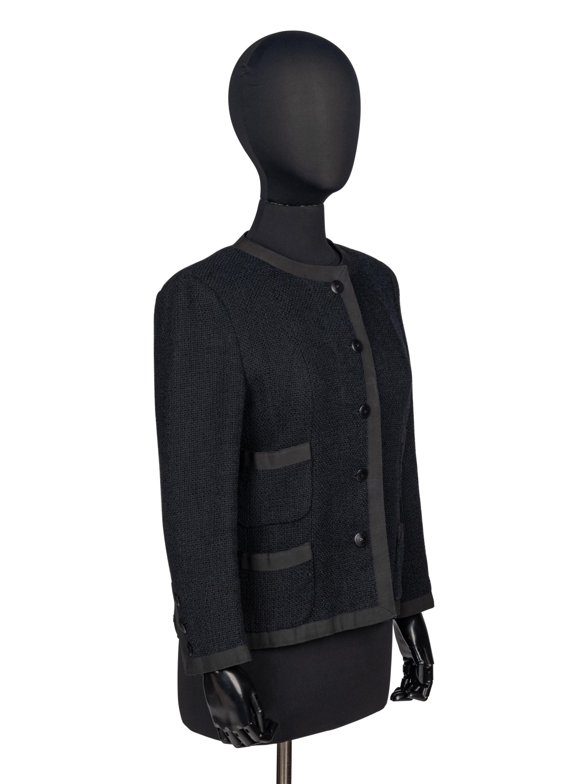 CHANEL BLACK TWEED JACKET