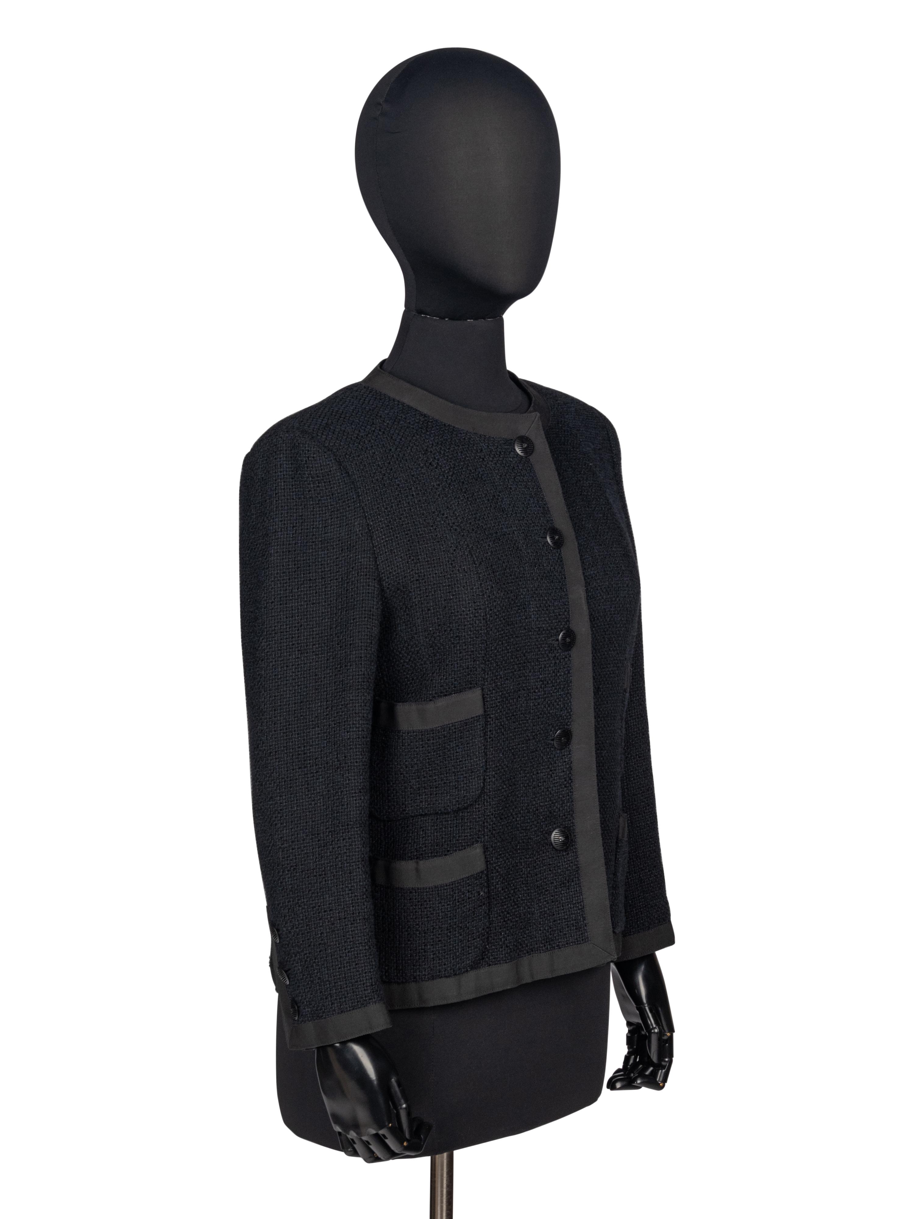 CHANEL BLACK TWEED JACKET