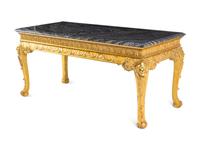 A George I Style Giltwood Marble-Top Console Table