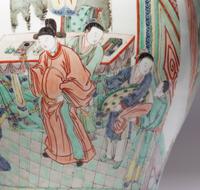 A Pair of Wucai Porcelain 'Figural' Baluster Jars