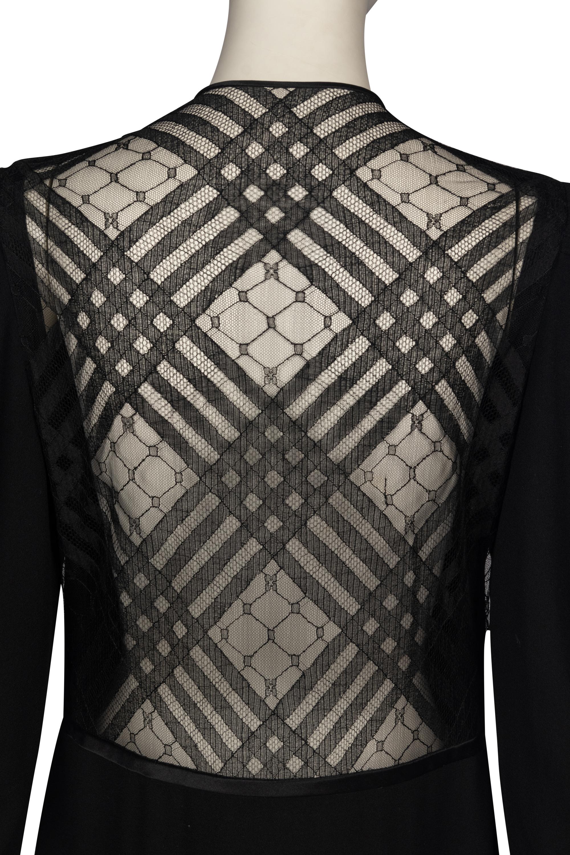 Significant Galanos Lace Back Gown, 1984