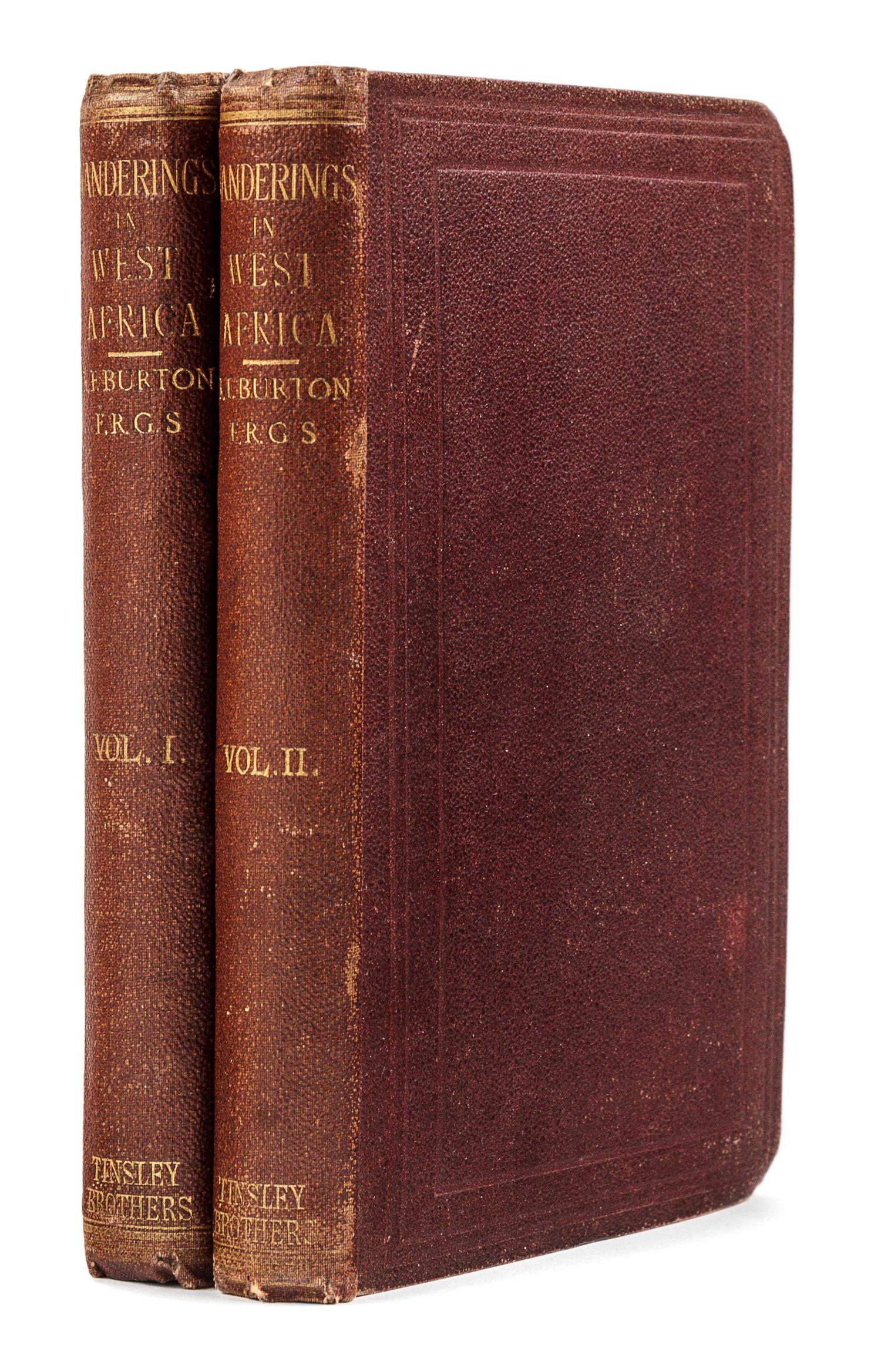 [BURTON, Richard Francis, Sir (1821-1890)]. Wanderings in West Africa from Liverpool to Fernando Po. By a F. R. G. S . London: Tinsley Brothers, 1863.