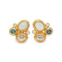 DAVID YURMAN, MULTIGEM AND DIAMOND 'MOSAIC' EARCLIPS