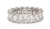 A Platinum and Diamond Eternity Band, 4.90 dwts.