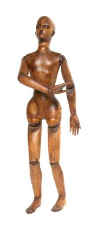 A French Articulated Artist's Mannequin, Height 19 inches.