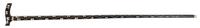 An Ivory Inlaid Ebony Cane, Height overall 37 inches, width of handle 4 3/8 inches.