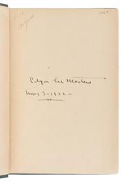 MASTERS, Edgar Lee (1868-1950). Spoon River Anthology . New York: The Macmillan Company, 1915.