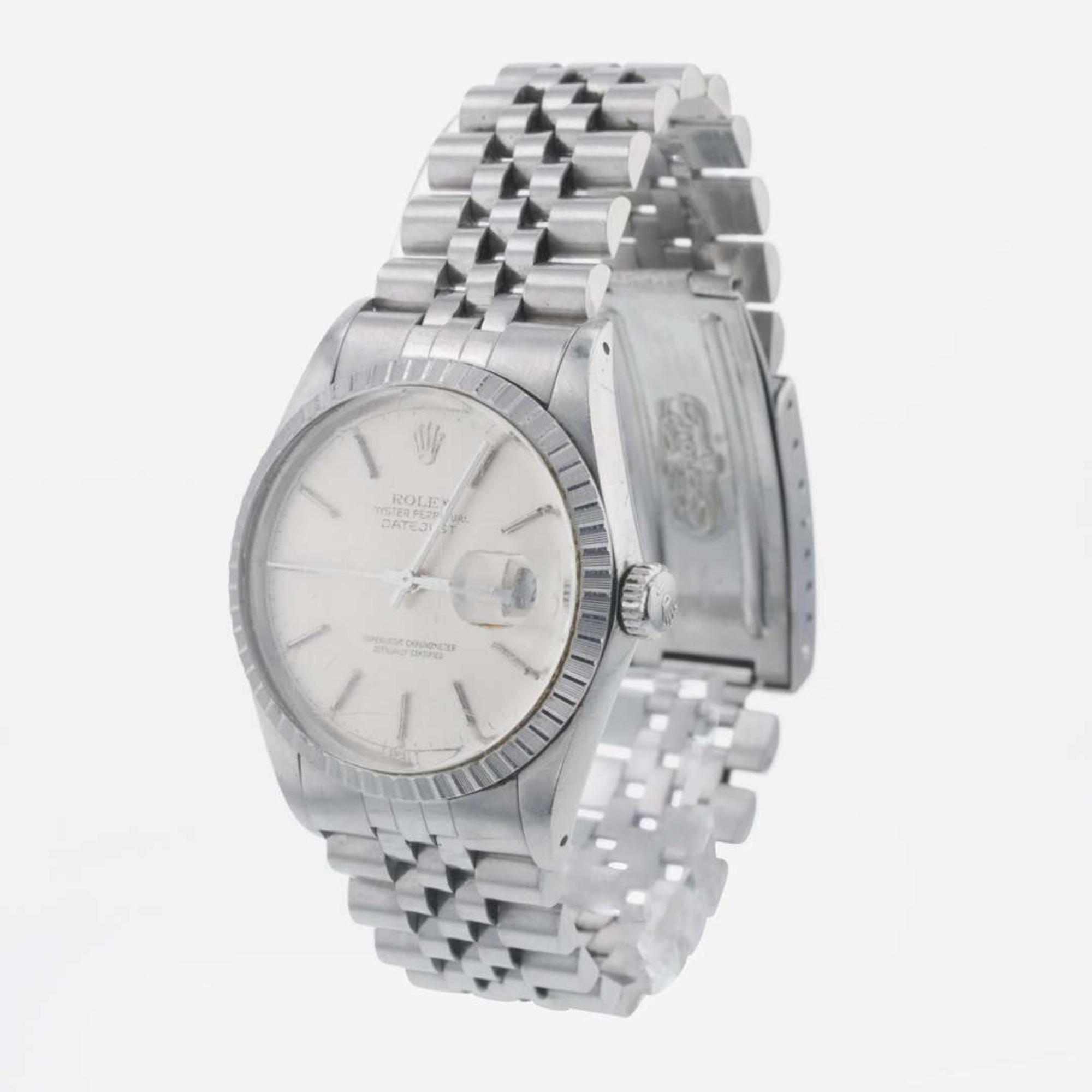 A Stainless Steel Rolex Oyster Perpetual Date Just Swiss