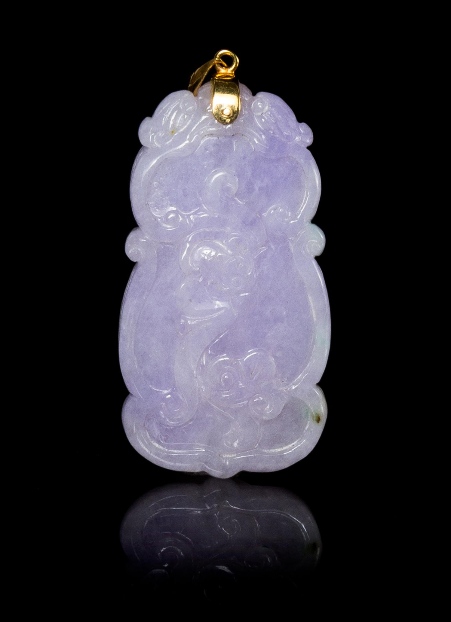 A Jadeite Pendant Length 1 7/8 inches.