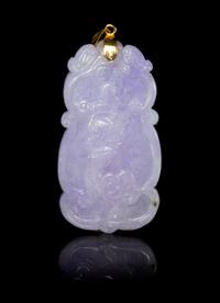 A Jadeite Pendant Length 1 7/8 inches.