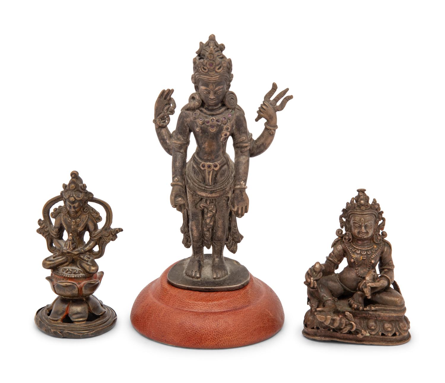 Three Metal Figures of Deities, 20th Century 二十世紀 佛造像三尊