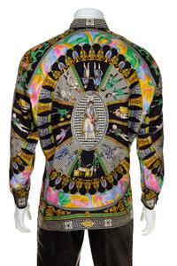 A Gianni Versace Silk Print Shirt, Size 48.