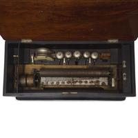 A Large Swiss Six Bell Percussion Music Box