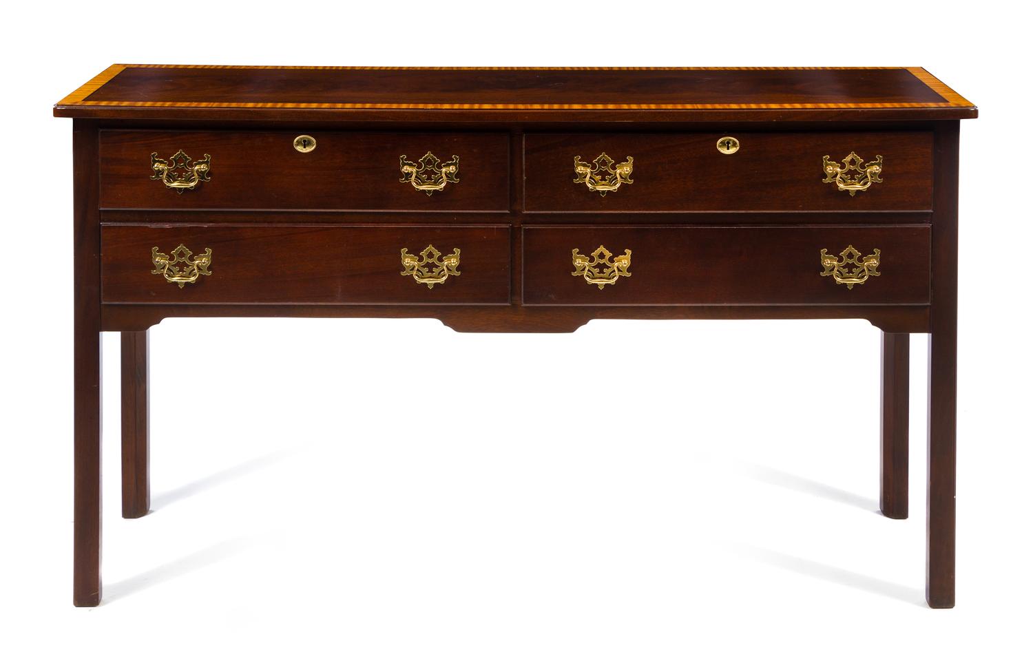 A Georgian Style Mahogany Sideboard Height 33 x width 60 x depth 15 3/4 inches. — 20TH CENTURY