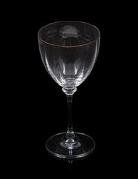 A Set of Gilt-Edged Glass Stemware