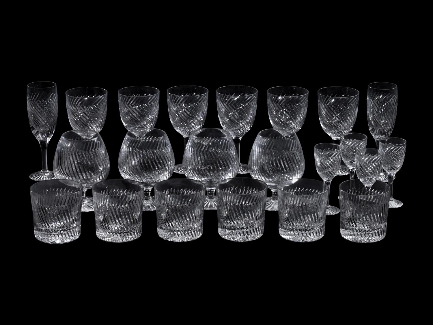 A Set of English Glass Stemware