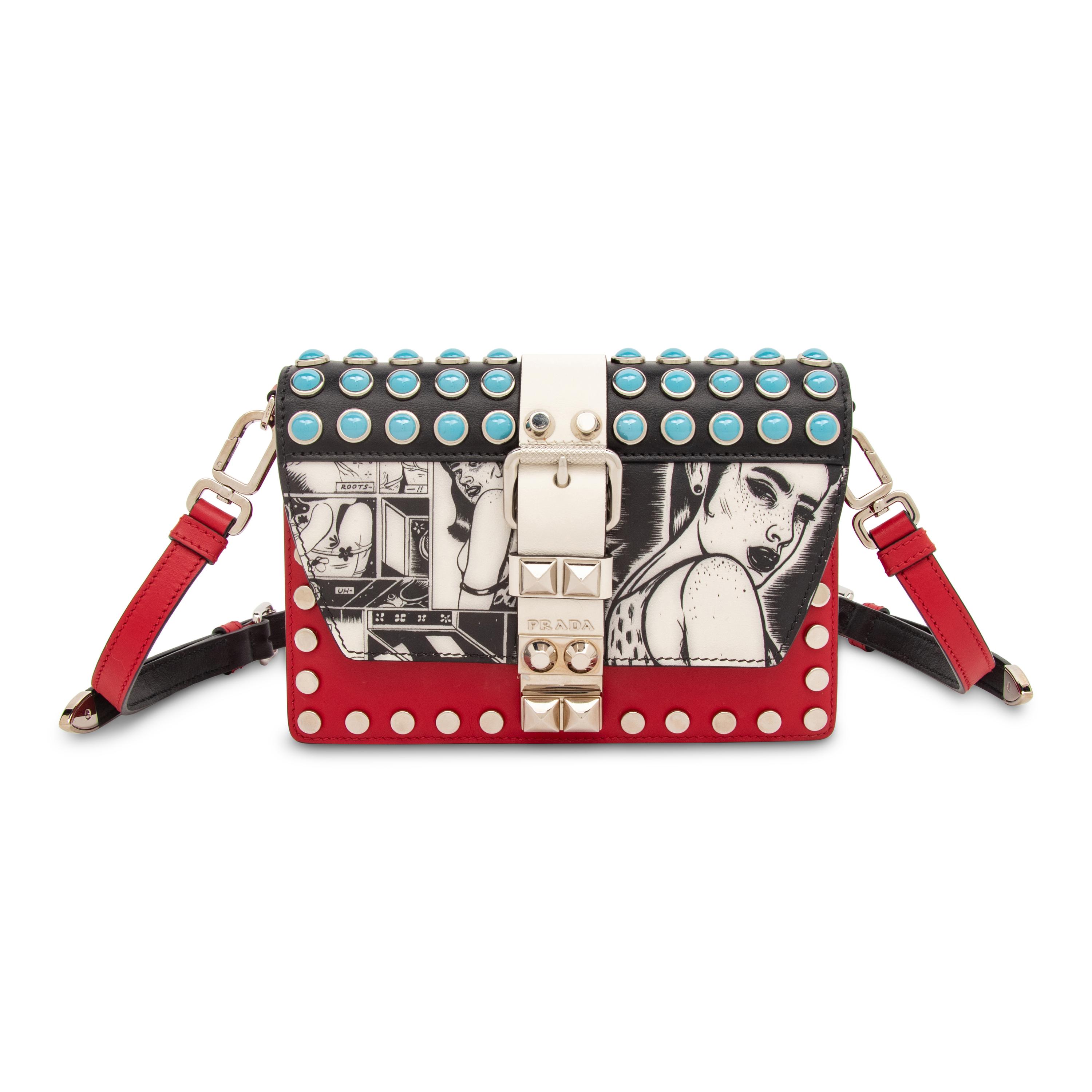 PRADA, EMBELLISHED ELEKTRA BAG