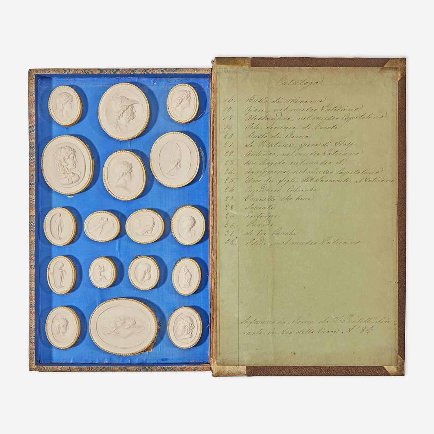 A Collection of Grand Tour Plaster Intaglios by Pietro Paoletti (Italian, 1801-1847) Rome, early 19th century