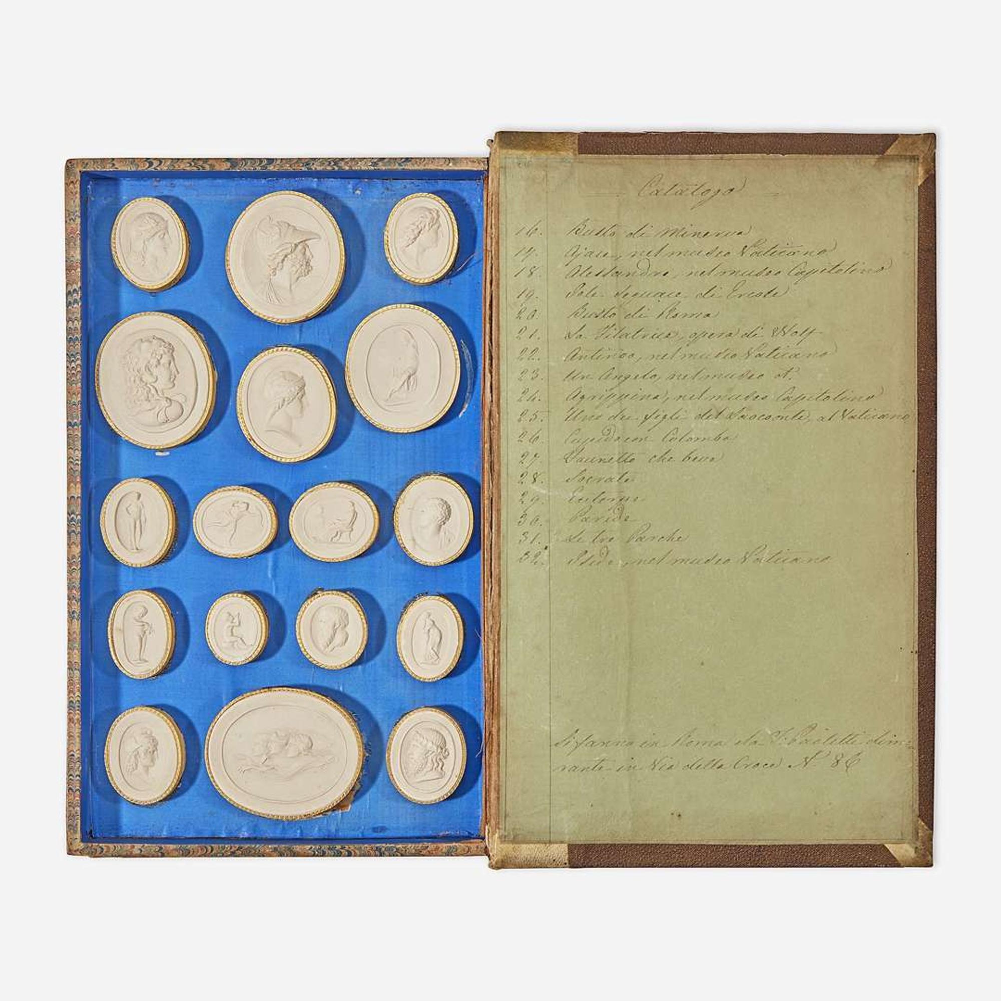A Collection of Grand Tour Plaster Intaglios by Pietro Paoletti (Italian, 1801-1847) Rome, early 19th century