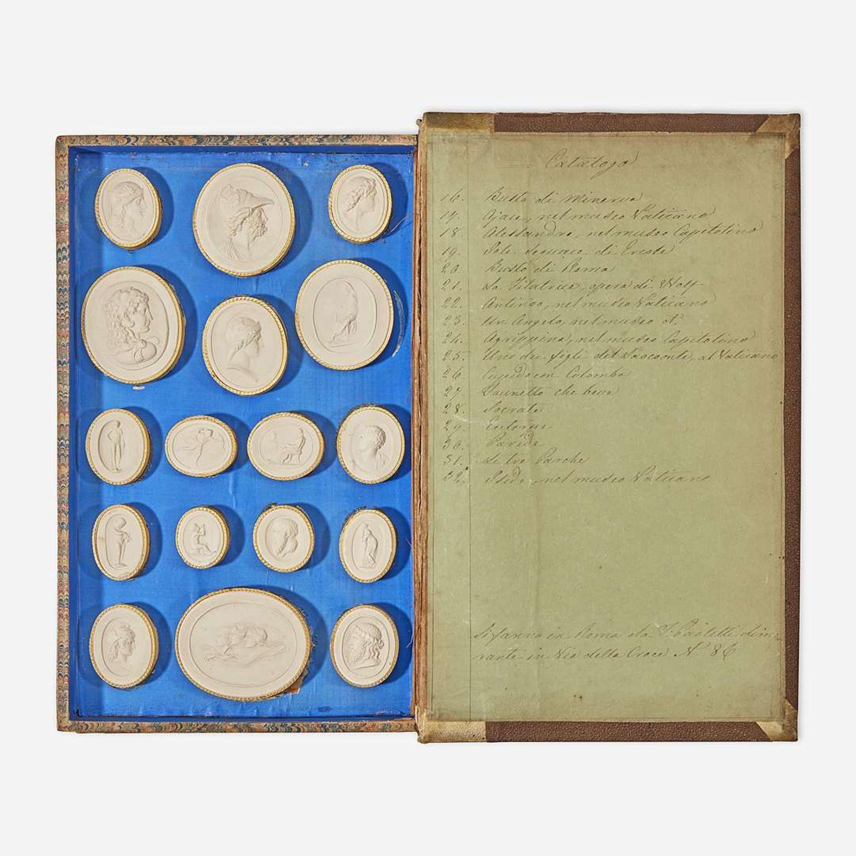 A Collection of Grand Tour Plaster Intaglios by Pietro Paoletti (Italian, 1801-1847) Rome, early 19th century