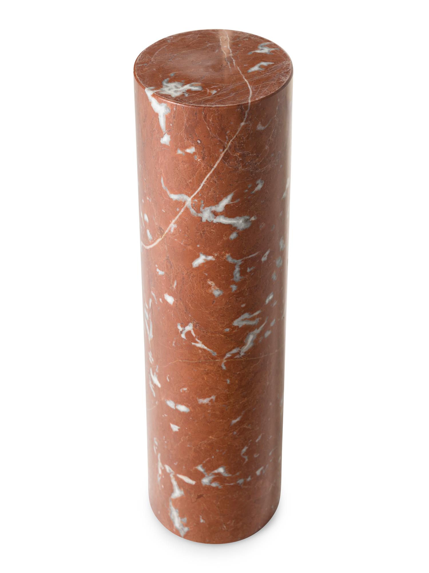 A Contemporary Rouge Marble Pedestal