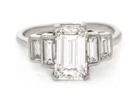 A Platinum and Diamond Ring, 2.40 dwts.