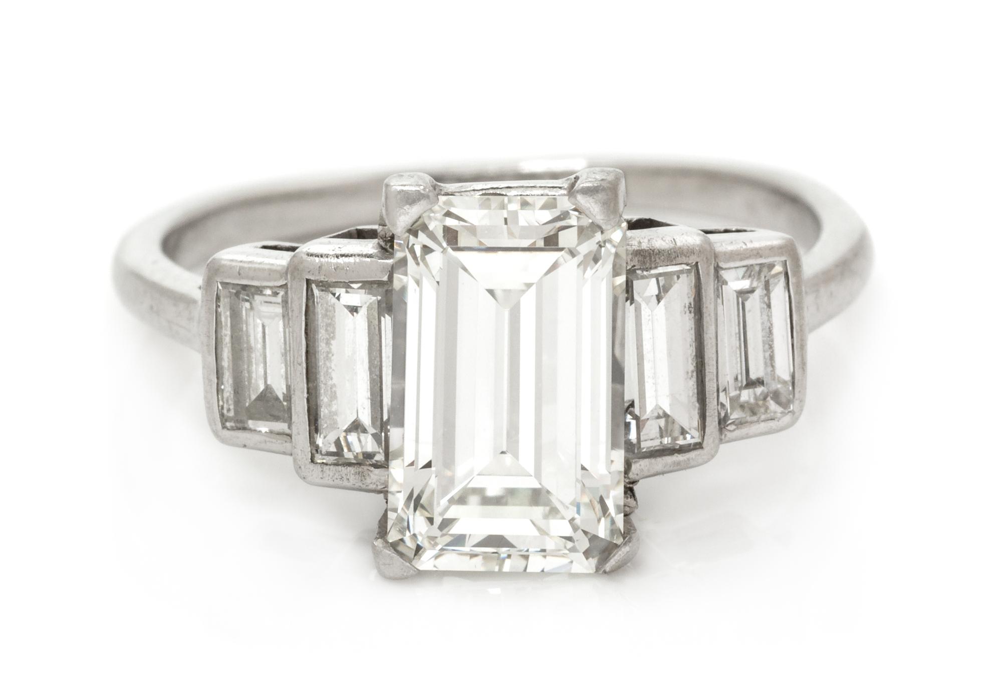 A Platinum and Diamond Ring, 2.40 dwts.