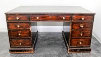 An English Mahogany Partners' Desk Height 29 3/4 x width 59 1/2 x depth 57 1/2 inches. — 19TH/20TH CENTURY