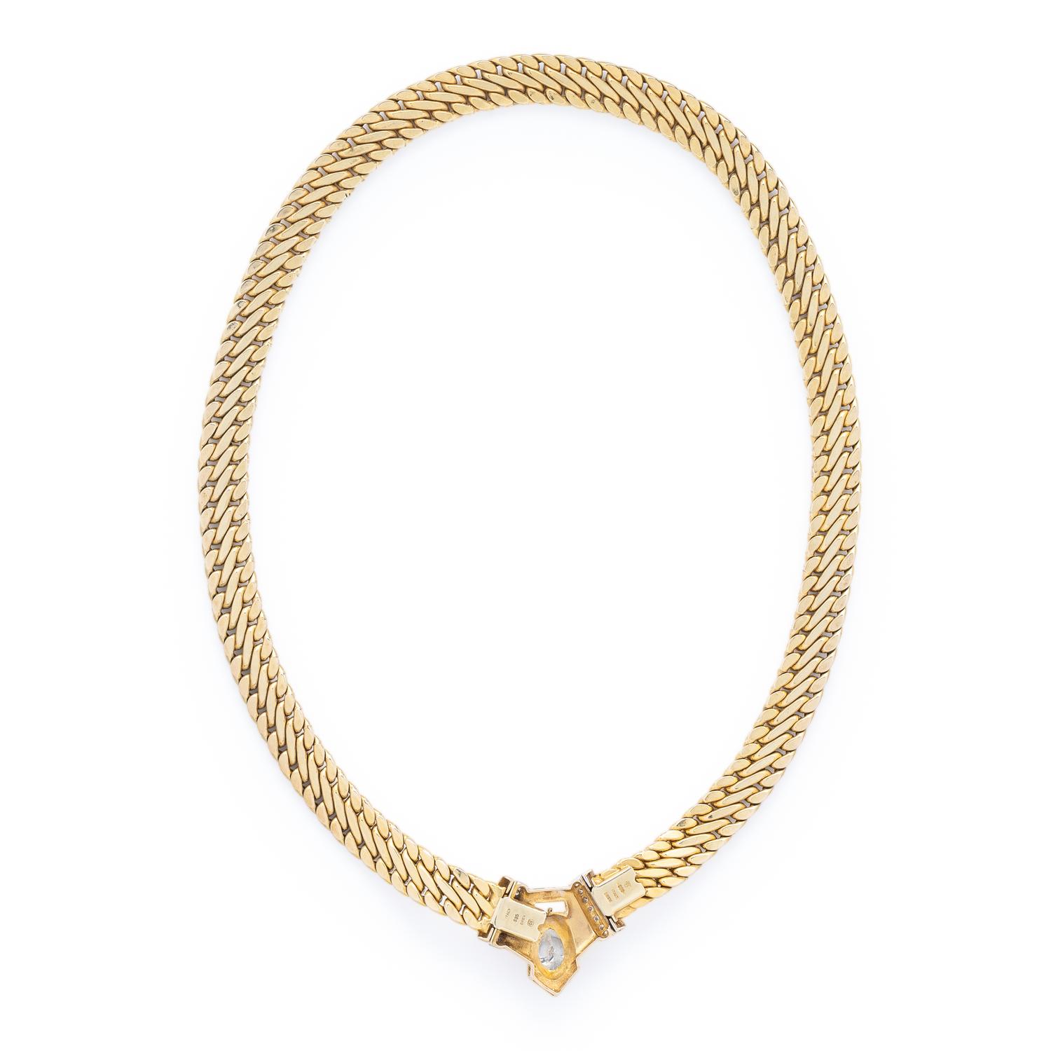 Diamond and Yellow Gold Convertible Chain Necklace