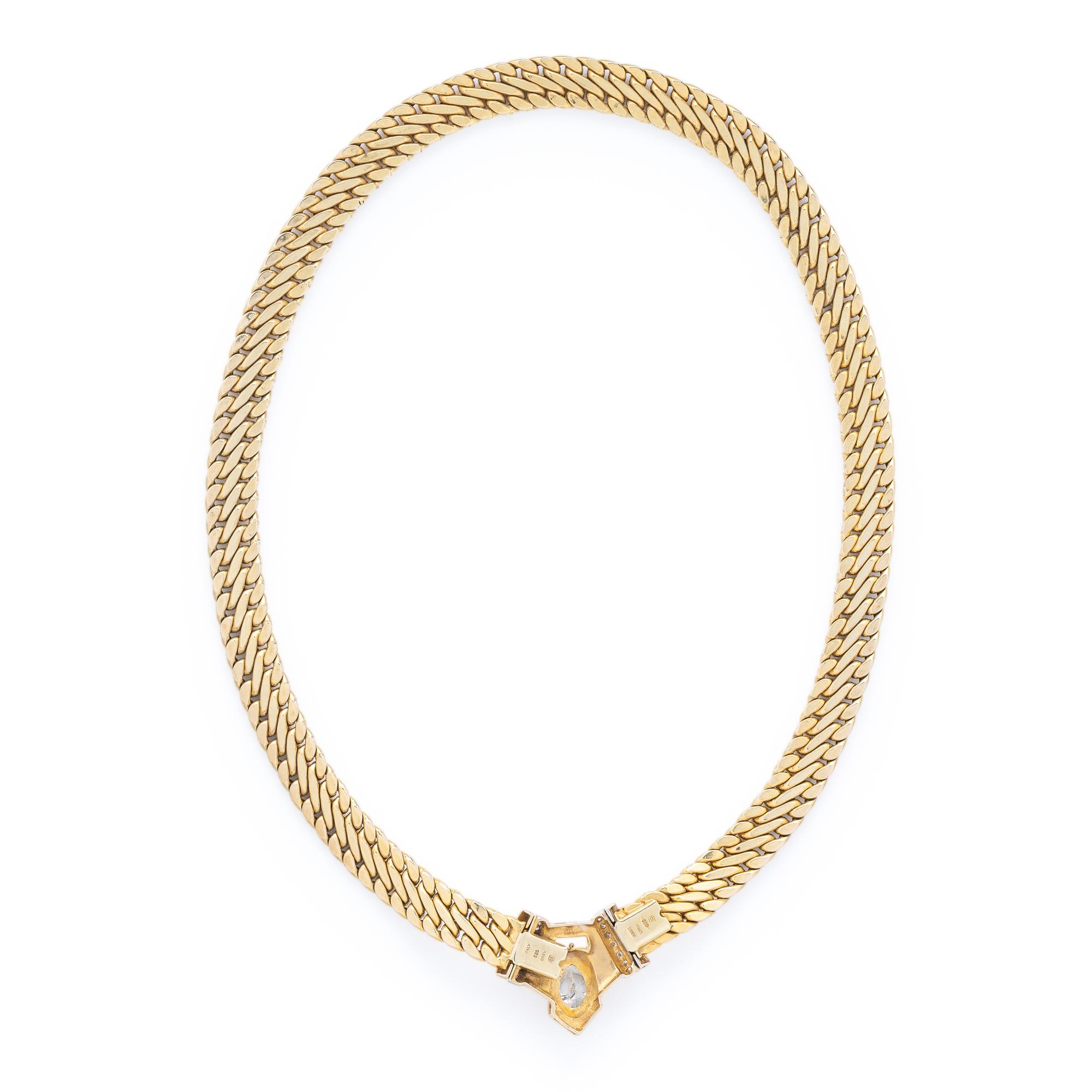 Diamond and Yellow Gold Convertible Chain Necklace