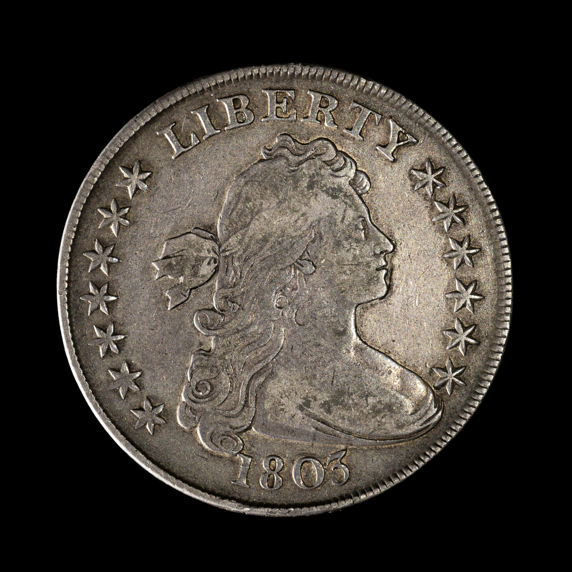 A United States 1803 Draped Bust: Small '3' $1 Coin