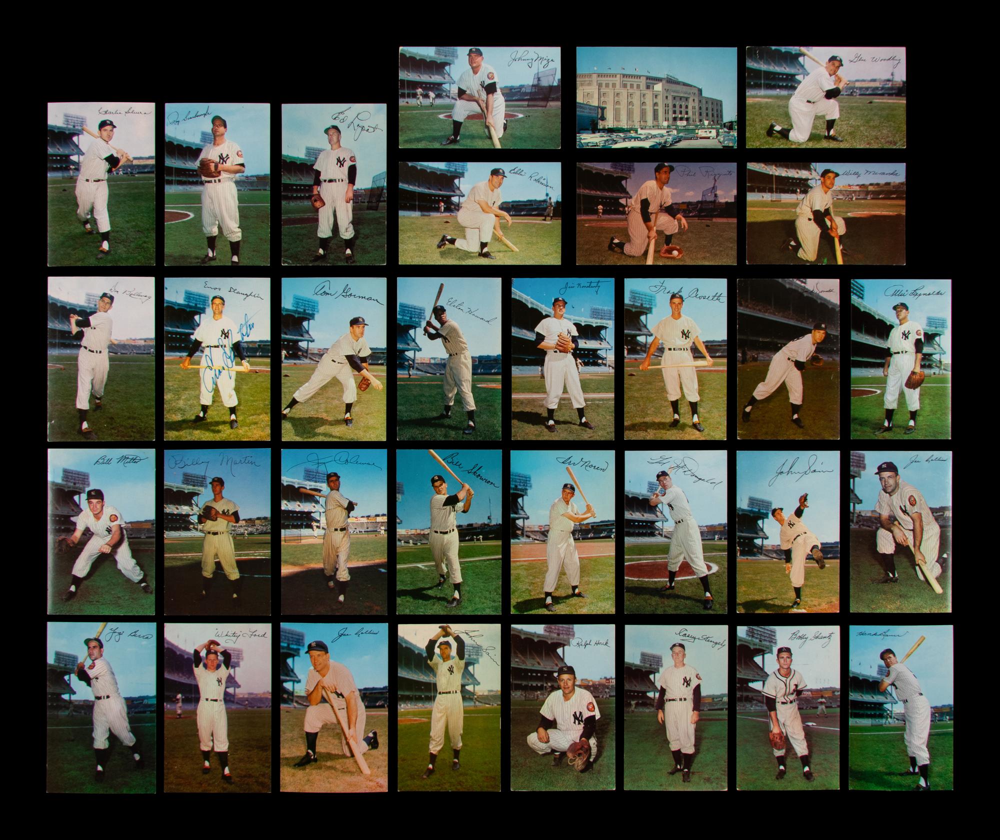 A Collection of 1953 New York Yankees Dormand Postcards
