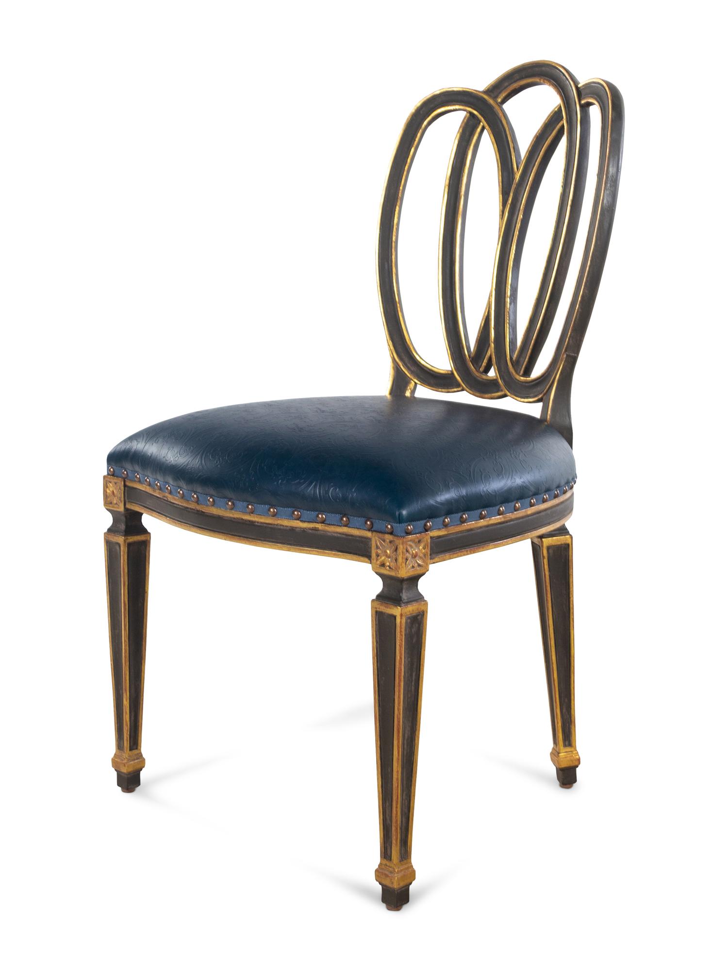 A Set of Ten Dennis & Leen Painted Dining Chairs
