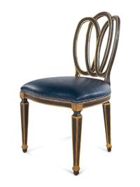 A Set of Ten Dennis & Leen Painted Dining Chairs