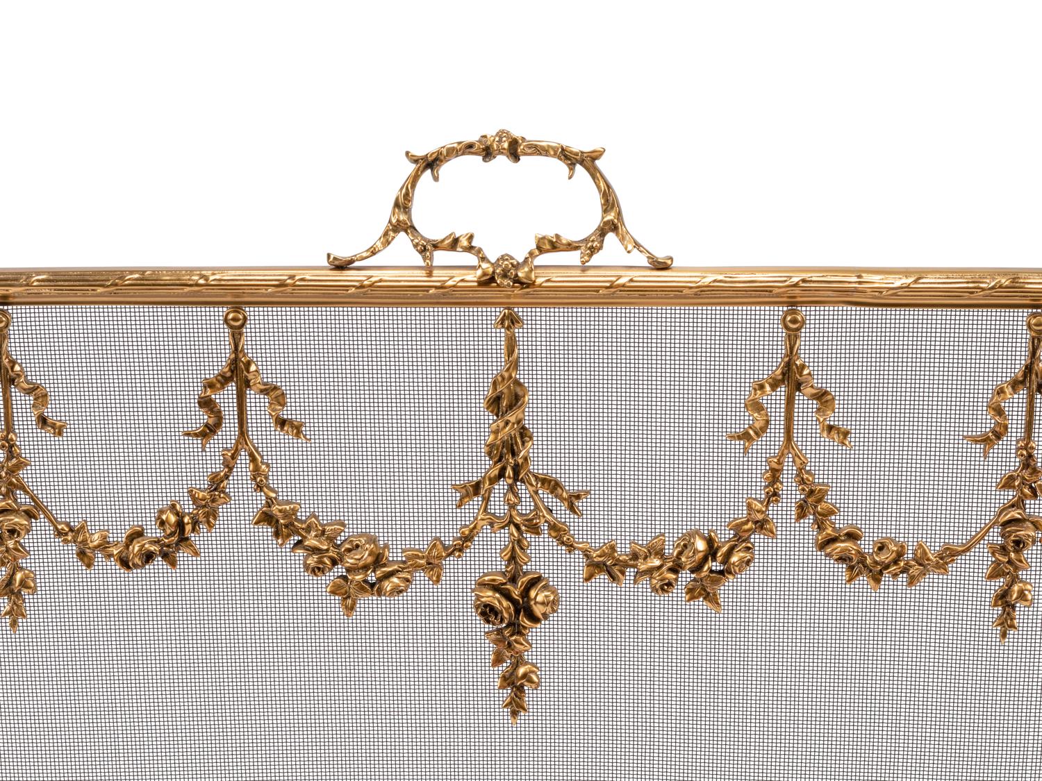An Assembled Louis XVI Style Gilt Bronze Three-Piece Fireplace Suite