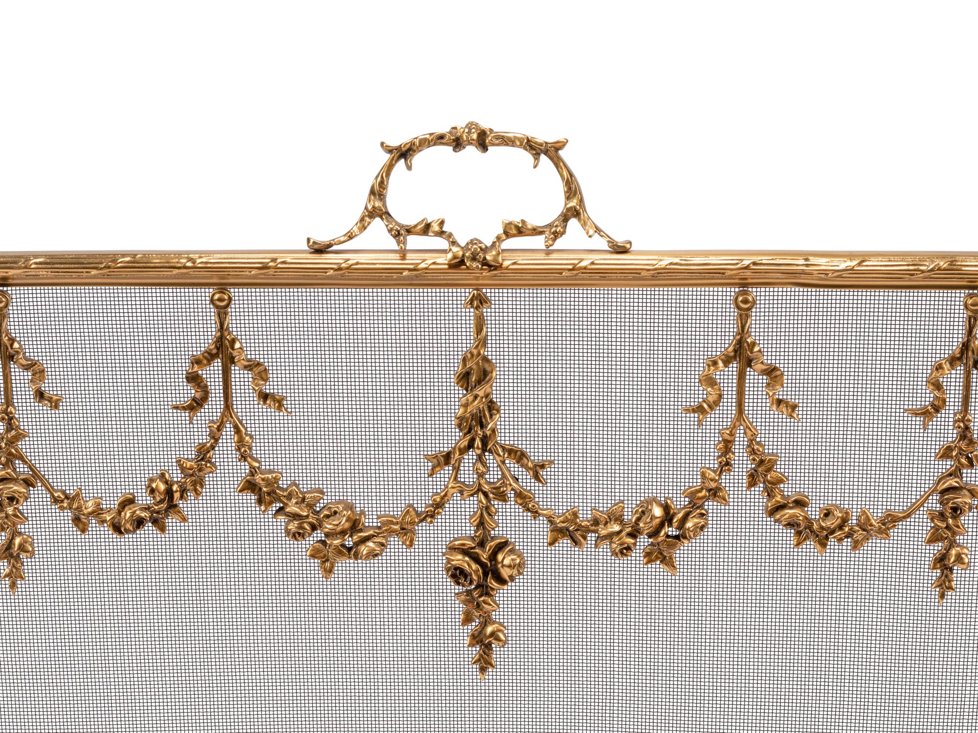 An Assembled Louis XVI Style Gilt Bronze Three-Piece Fireplace Suite