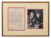 [Entertainment] Ball, Lucille, and Desi Arnaz. Typed Contract, signed